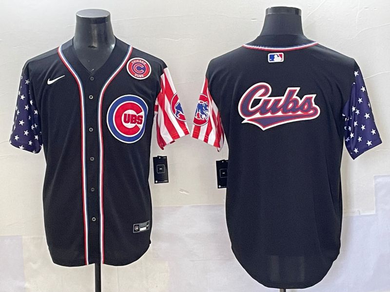 Men 2025 Chicago Cubs Blank Black a generation of national flags Joint Name Nike MLB Jersey style 5->chicago cubs->MLB Jersey
